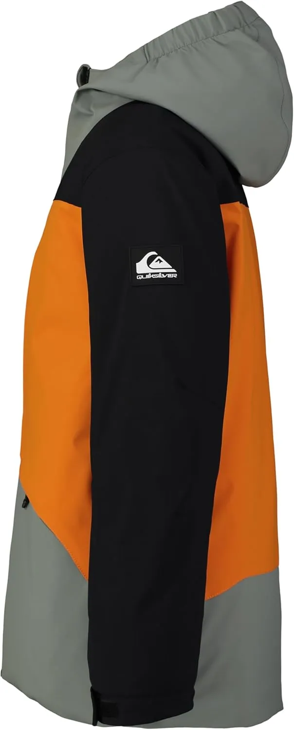 Quiksilver Boys' Heavyweight Ski Snow Hooded Jacket, Insulated & Waterproof
