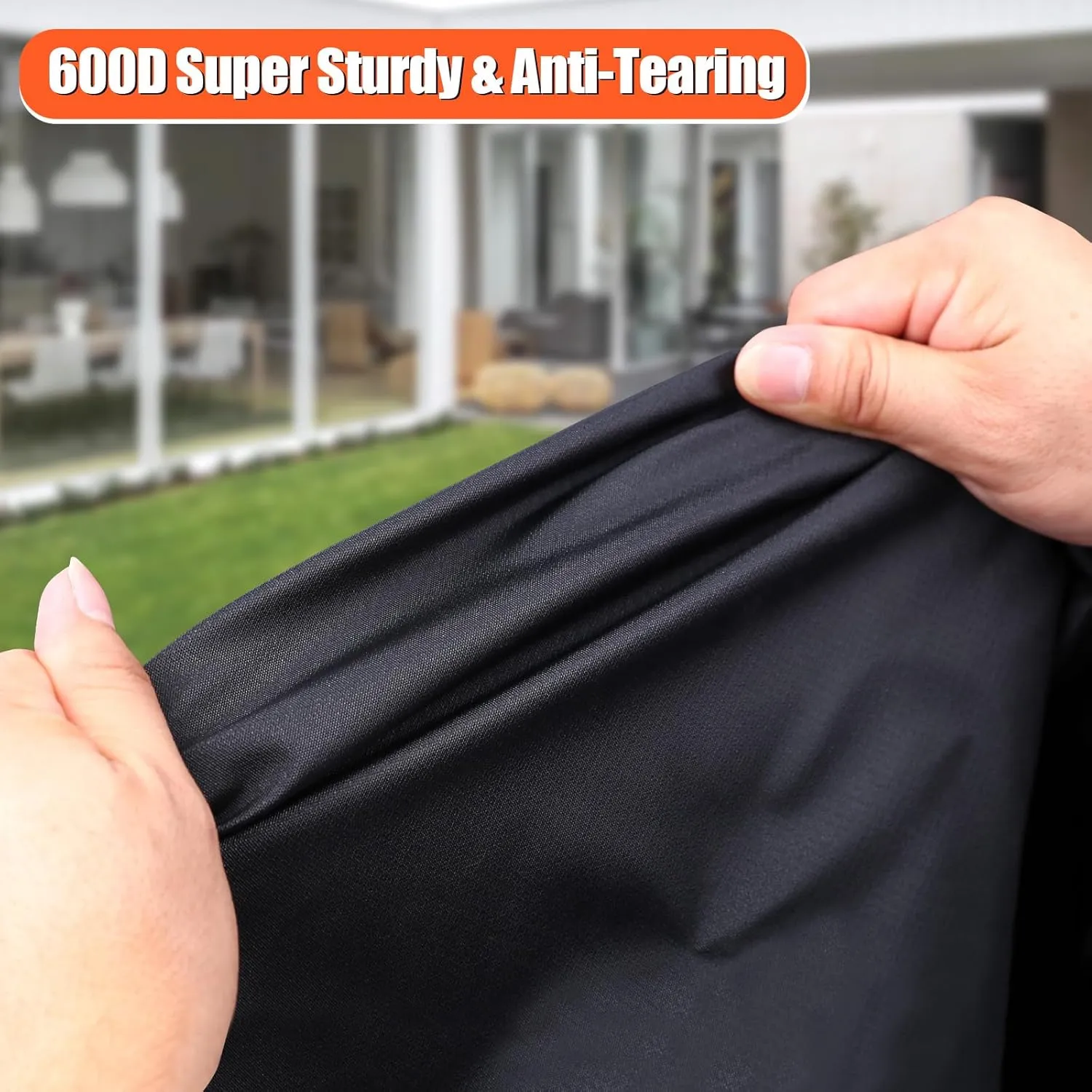 QuliMetal Grill Cover for Traeger Ironwood 885 Wood Pellet Grill, BAC513, Heavy Duty Premium Waterproof Fade Resistant Outdoor BBQ Grill Cover with Elastic Drawstrings, Full Length, Black