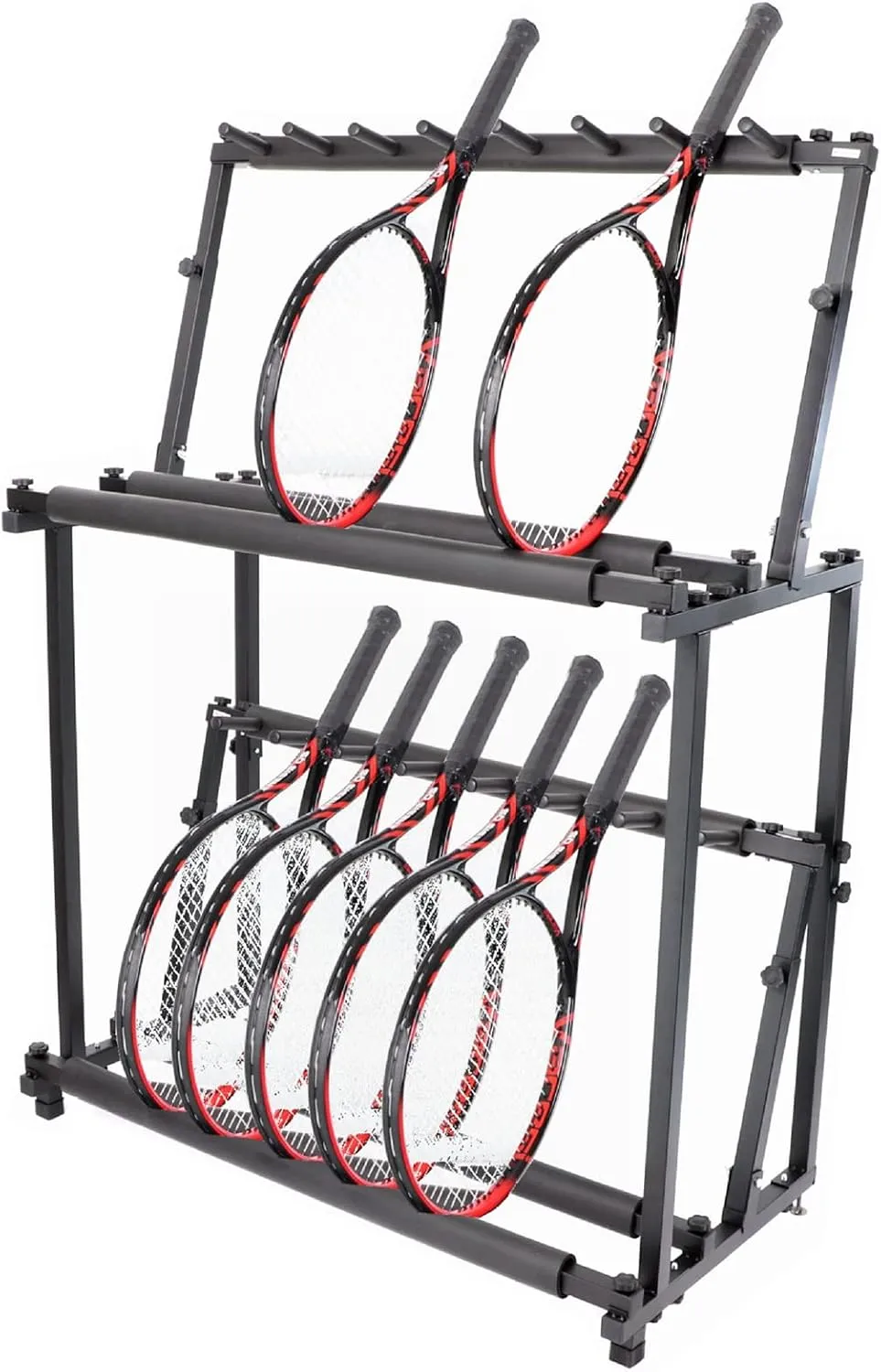Racket storage rack, Racket Storage Rack, Tennis Racket Storage Rack, Double Layer 14 Badminton Racket Display Stand, Suitable for Fitness Equipment Such As Tennis Rackets and Badminton Rackets