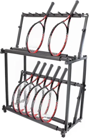 Racket storage rack, Racket Storage Rack, Tennis Racket Storage Rack, Double Layer 14 Badminton Racket Display Stand, Suitable for Fitness Equipment Such As Tennis Rackets and Badminton Rackets