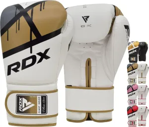 RDX Boxing Gloves EGO, Sparring Muay Thai Kickboxing MMA Heavy Training Mitts, Maya Hide Leather, Ventilated, Long Support, Punching Bag Workout Pads, Men Women Adult 8 10 12 14 16 oz