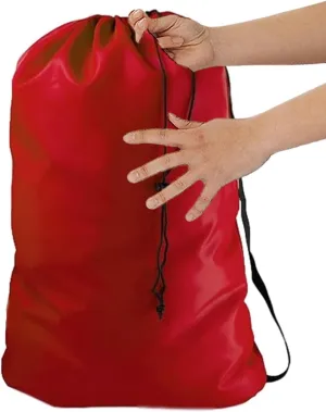 Red Heavy Duty Summer Camp Laundry Bag w/Shoulder Strap by Ultra Essentials, XL 24" X 36" Tear Resistant Utility Bags, Dorm Hamper, Camping Tent, Sports Ball, Clothes, Yarn Storage