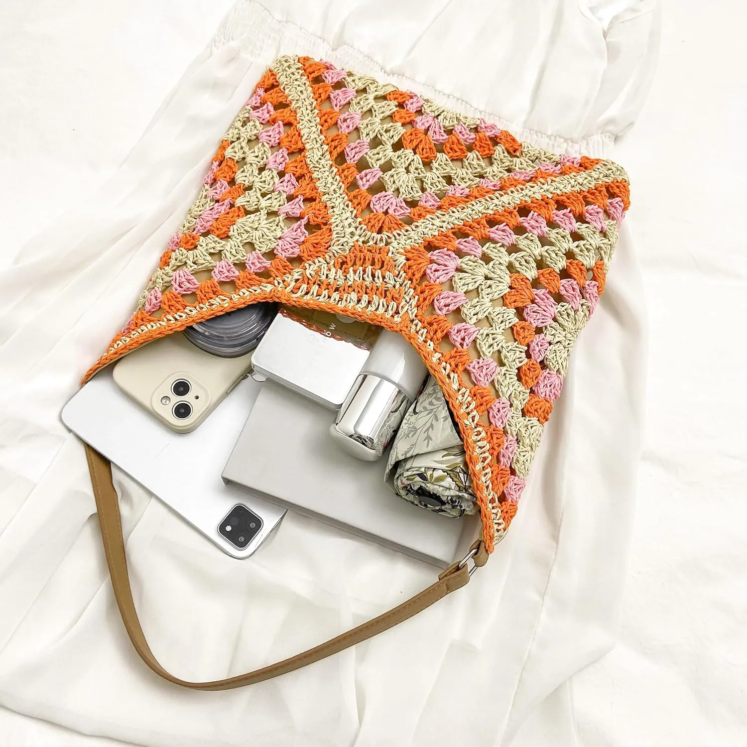 Rejolly Straw Hobo Bag for Women Tote Bag Summer Vacation Beach Handbags Boho Bohemian Style Shoulder Purse