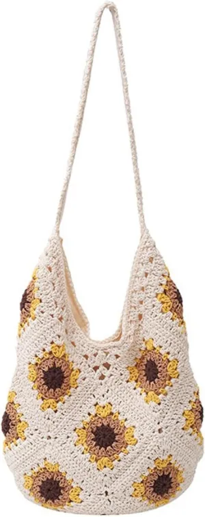 Rejolly Straw Hobo Bag for Women Tote Bag Summer Vacation Beach Handbags Boho Bohemian Style Shoulder Purse