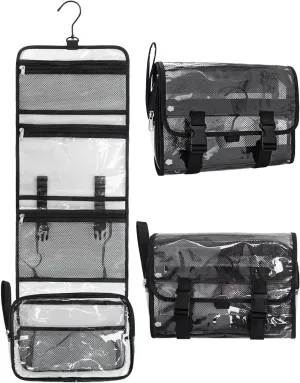 Relavel Travel Hanging Toiletry Bag for Men Women with Clear TSA Approved Toiletry Bag, Travel Kit Shaving Bag Waterproof Large Makeup Bag Wash Bag Makeup Organizer Cosmetic Case