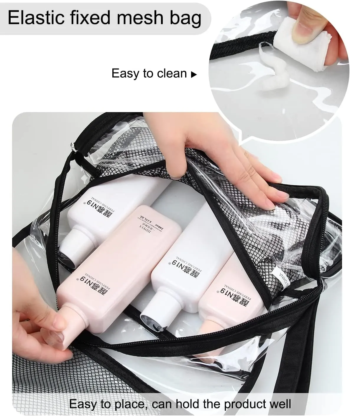 Relavel Travel Hanging Toiletry Bag for Men Women with Clear TSA Approved Toiletry Bag, Travel Kit Shaving Bag Waterproof Large Makeup Bag Wash Bag Makeup Organizer Cosmetic Case