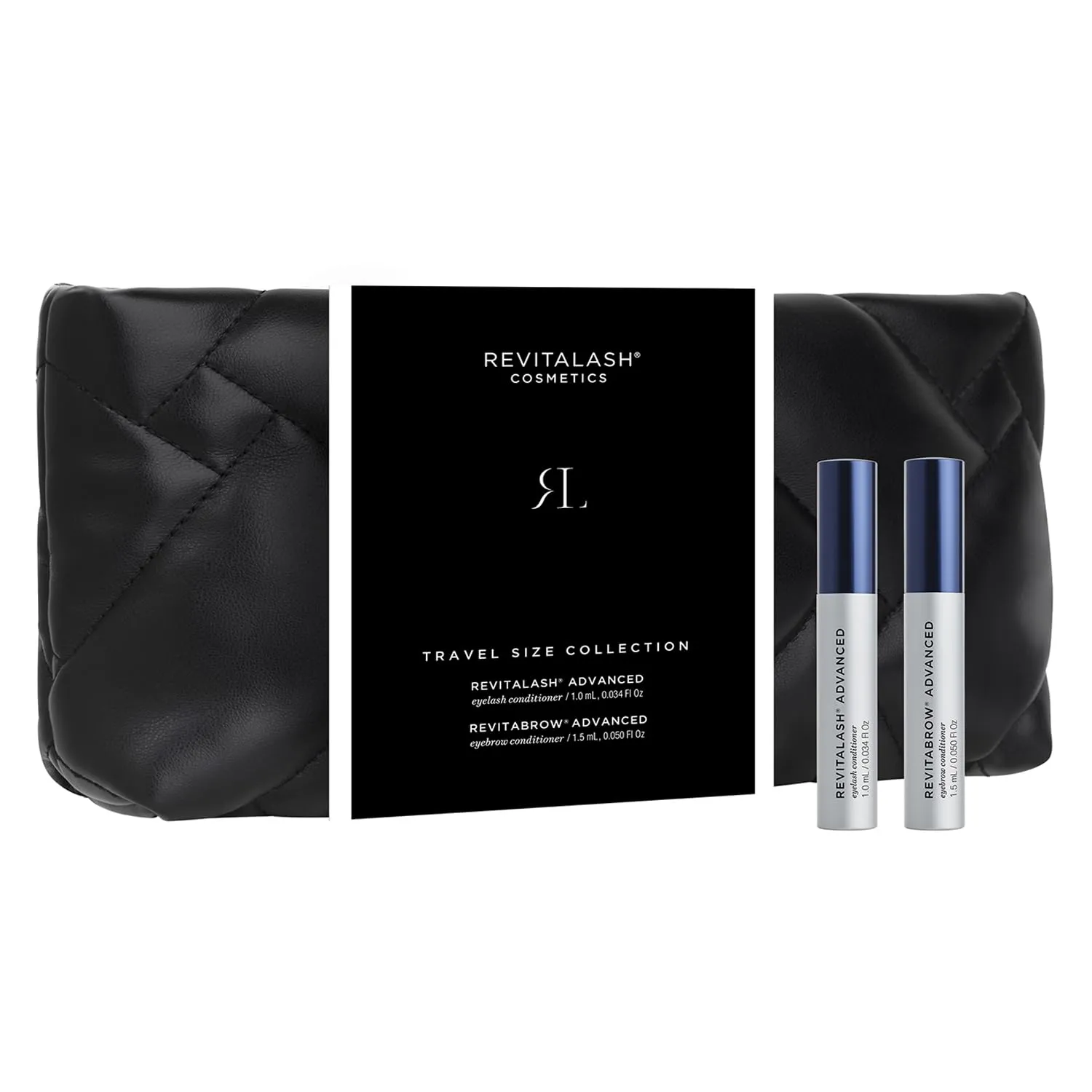 RevitaLash Cosmetics, Travel Size Collection/RevitaLash Advanced 1.0 mL & RevitaBrow Advanced 1.5mL & Signature Cosmetic Bag