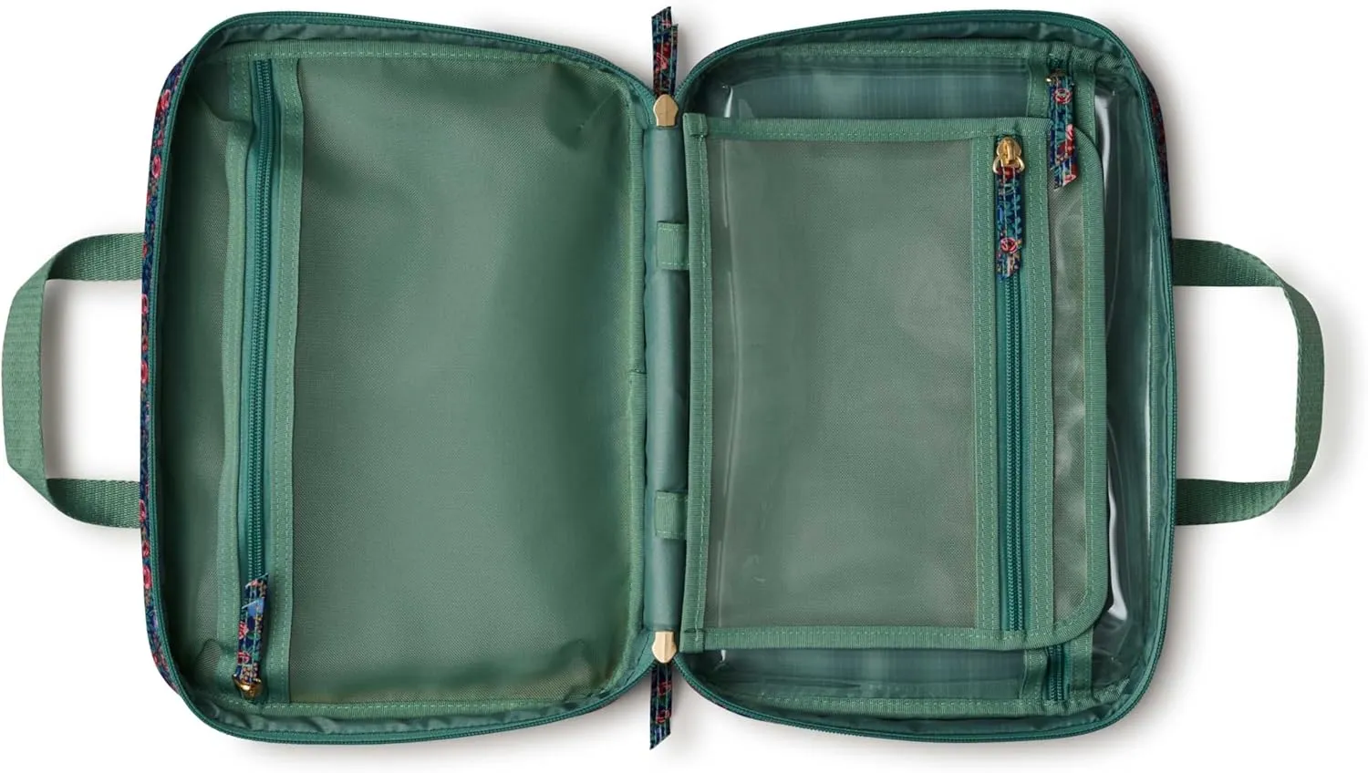 RIFLE PAPER CO. Travel Cosmetic Case, Unit Includes Pockets for storage, Simply Wipe to Easily Clean, Unique Travel Accessory, Stylized Pattern, Floral Rosa