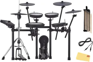 Roland Generation 2 V-Drums TD-17KVX2 Electronic Drum Set Bundle with 3.5mm Audio Cable, Drumstick Bag, 3 Pairs of Drumsticks, and Austin Bazaar Polishing Cloth