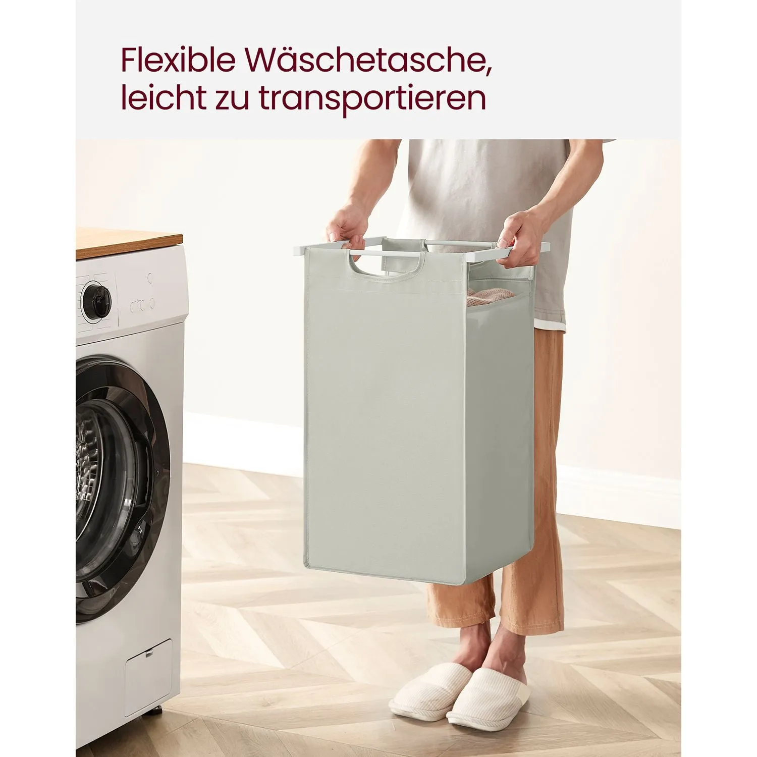 Rootz 3 Tier Laundry Sorter Cart - White Laundry Bag Organizer - Rolling Storage Cart - Steel Frame - 92.5cm x 33cm x 72cm