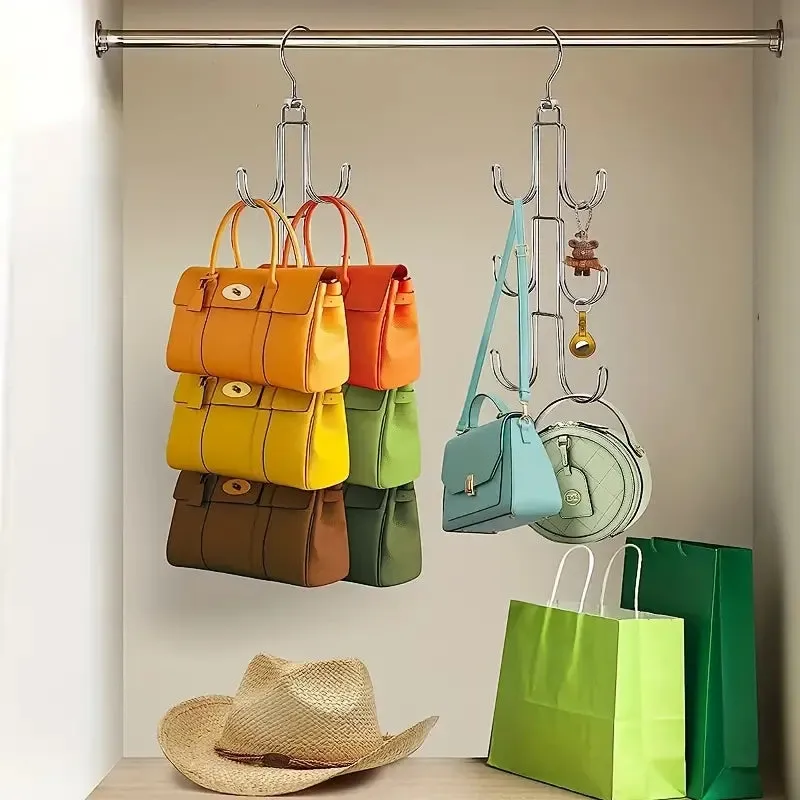 Rotatable Metal Purse Hanger Organizer