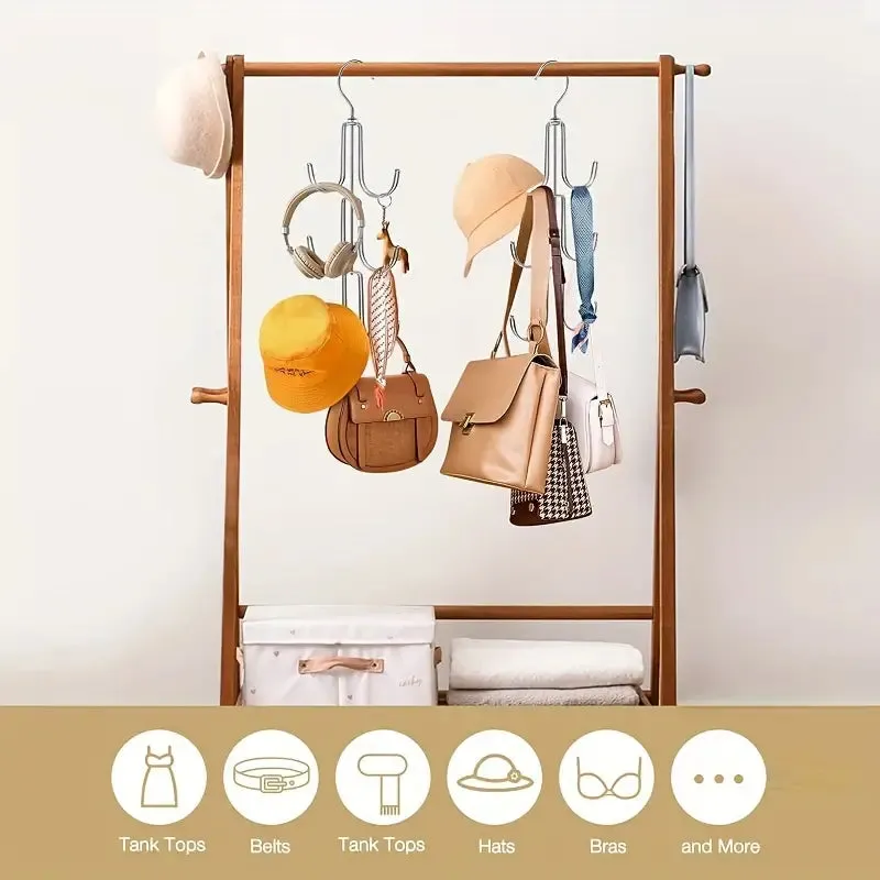 Rotatable Metal Purse Hanger Organizer