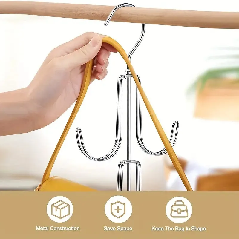 Rotatable Metal Purse Hanger Organizer