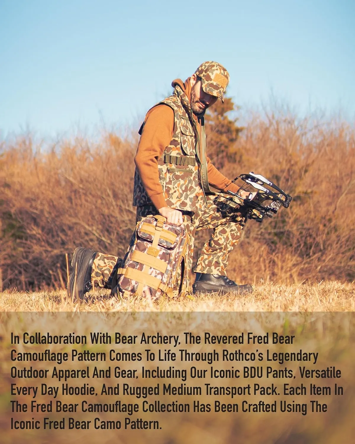 Rothco X Bear Archery Fred Bear Camo Tactical BDU Pants – Rugged & Heavy-Duty Cargo Pants