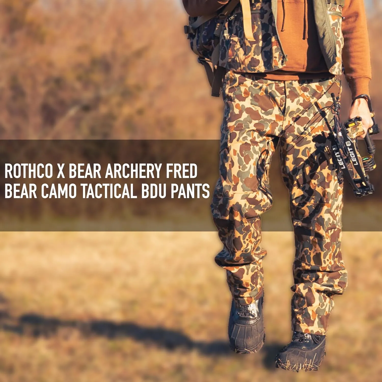 Rothco X Bear Archery Fred Bear Camo Tactical BDU Pants – Rugged & Heavy-Duty Cargo Pants