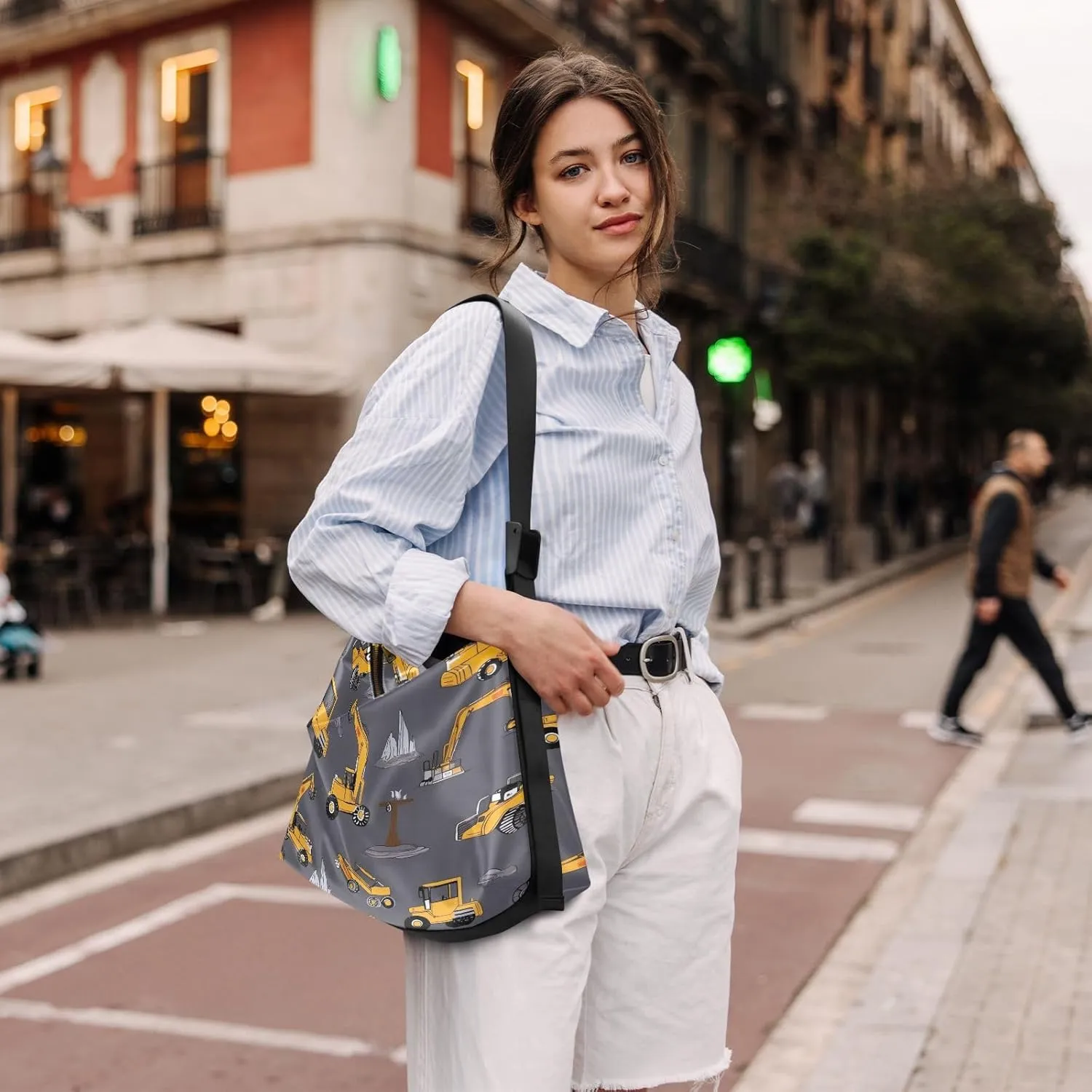 Rubber Ducks on Blue Bag with Shoulder Strap, Lady Hobo Handbag, Large Crossbody Bag