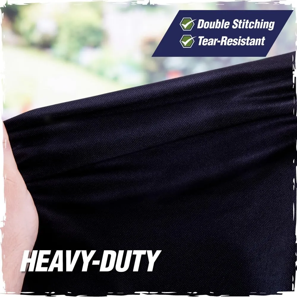 Rugged Rhino All Season Heavy Duty Grill Cover, Three Layer Waterproof UV Resistant and Windproof Covers for Outdoor, Secure Buckle Closure, Grilling Griddle Storage Outside, 64"L x 24"W x 48"H, Black