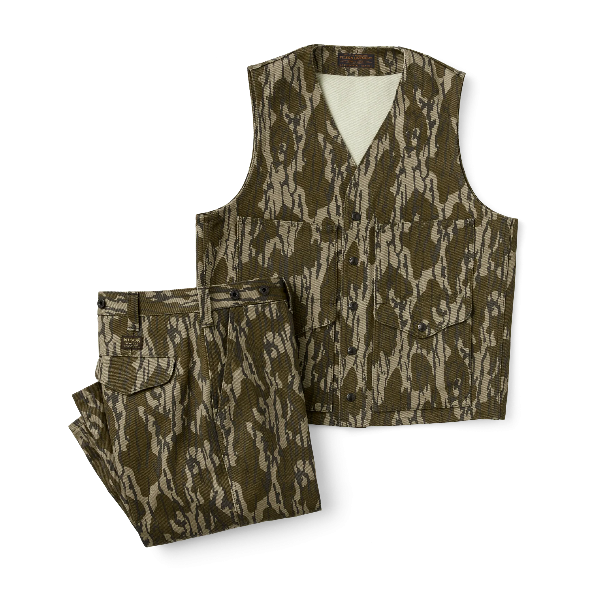 Rugged Twill Cruiser Vest - Mossy Oak Bottomland