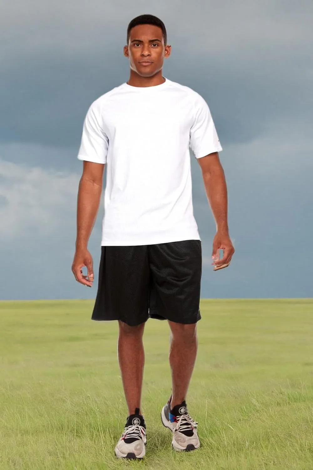 Russell Athletic Men's Active Athletic Dri-Power Loose Fit Short Sleeve Performance T-Shirt Crew Neck Relaxed Fit