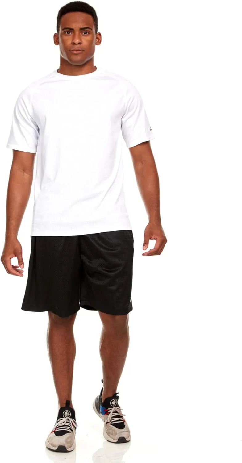 Russell Athletic Men's Active Athletic Dri-Power Loose Fit Short Sleeve Performance T-Shirt Crew Neck Relaxed Fit
