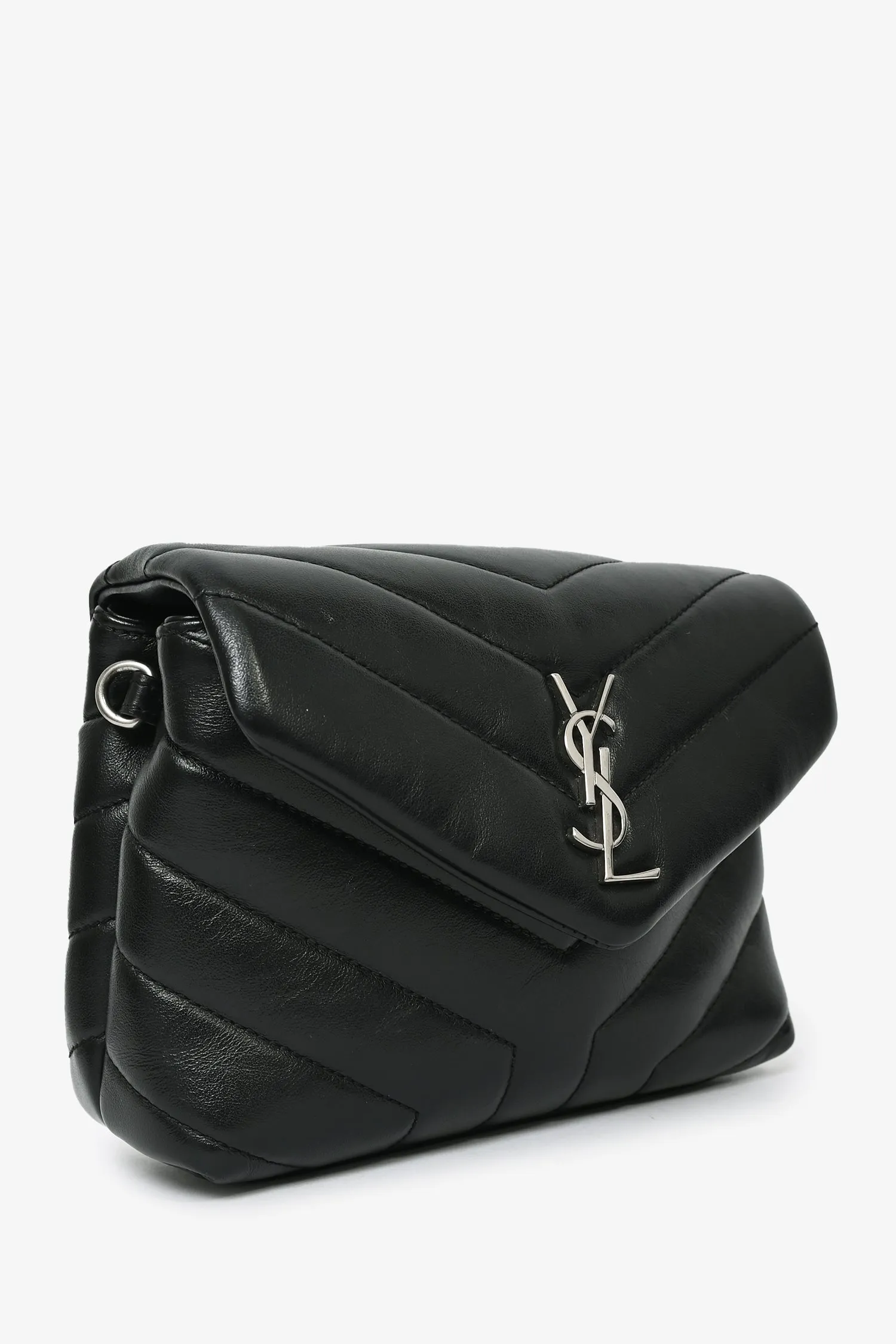 Saint laurent Black Leather Toy LouLou Crossbody