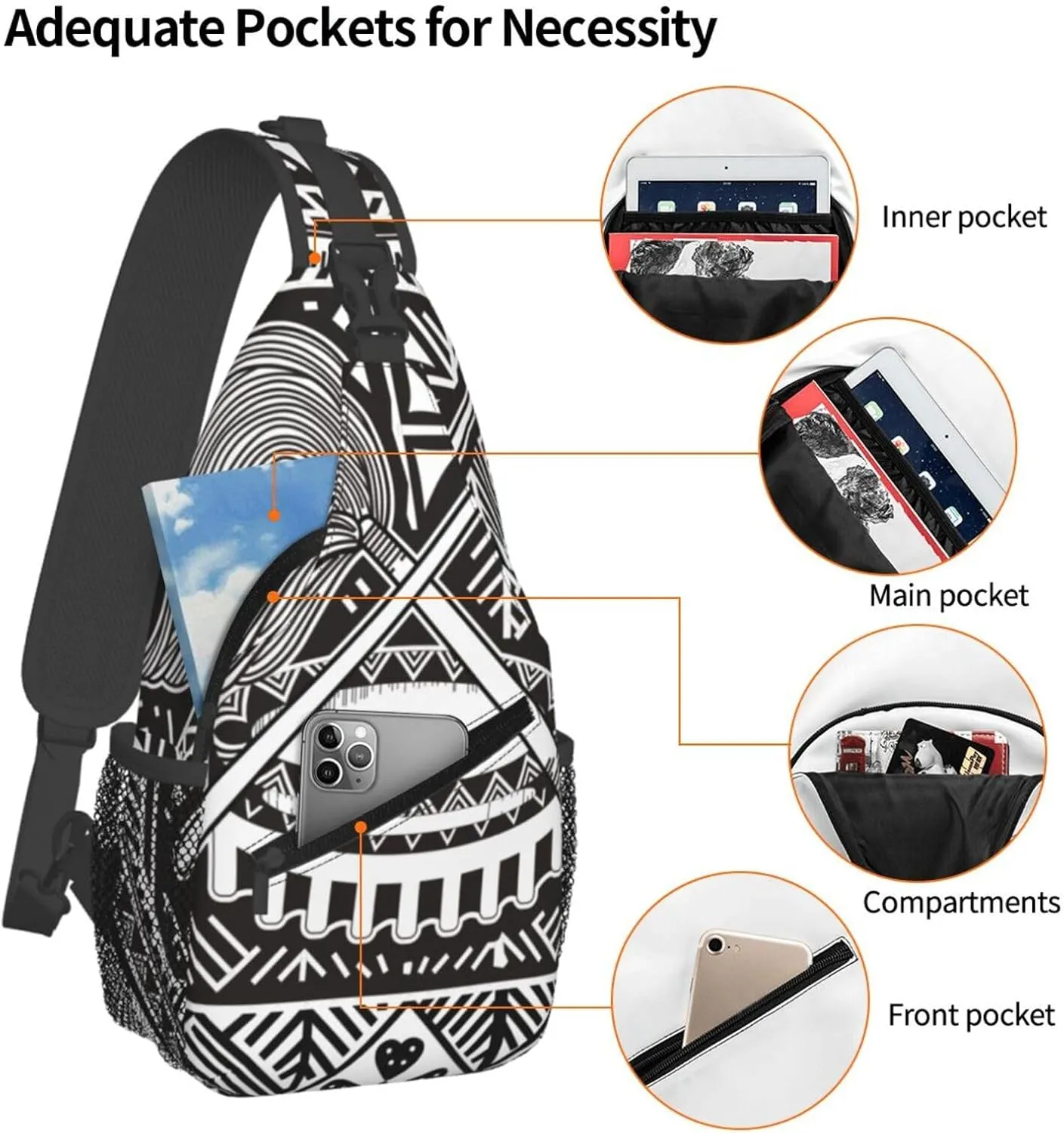 Samoa Flag Crossbody Sling Backpack, Sling Bag Travel Hiking Chest Bag Unisex Daypack