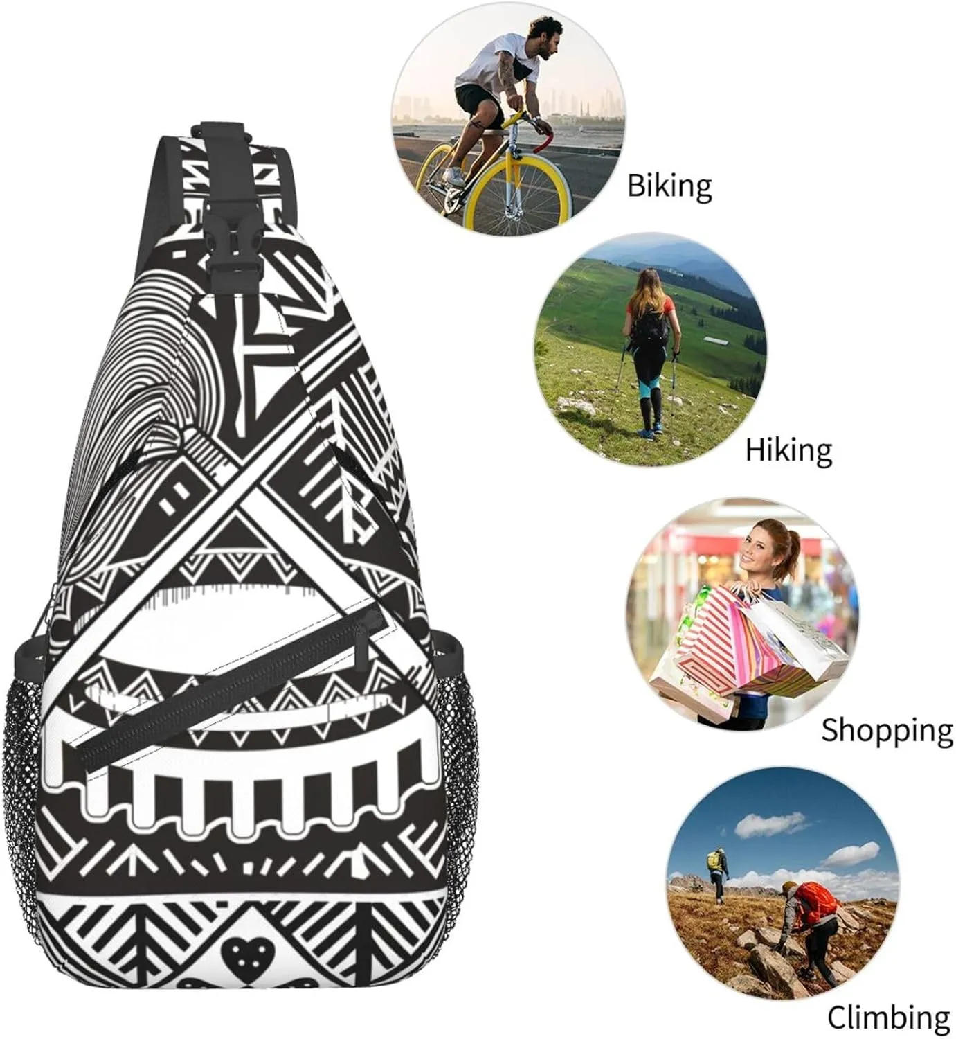 Samoa Flag Crossbody Sling Backpack, Sling Bag Travel Hiking Chest Bag Unisex Daypack