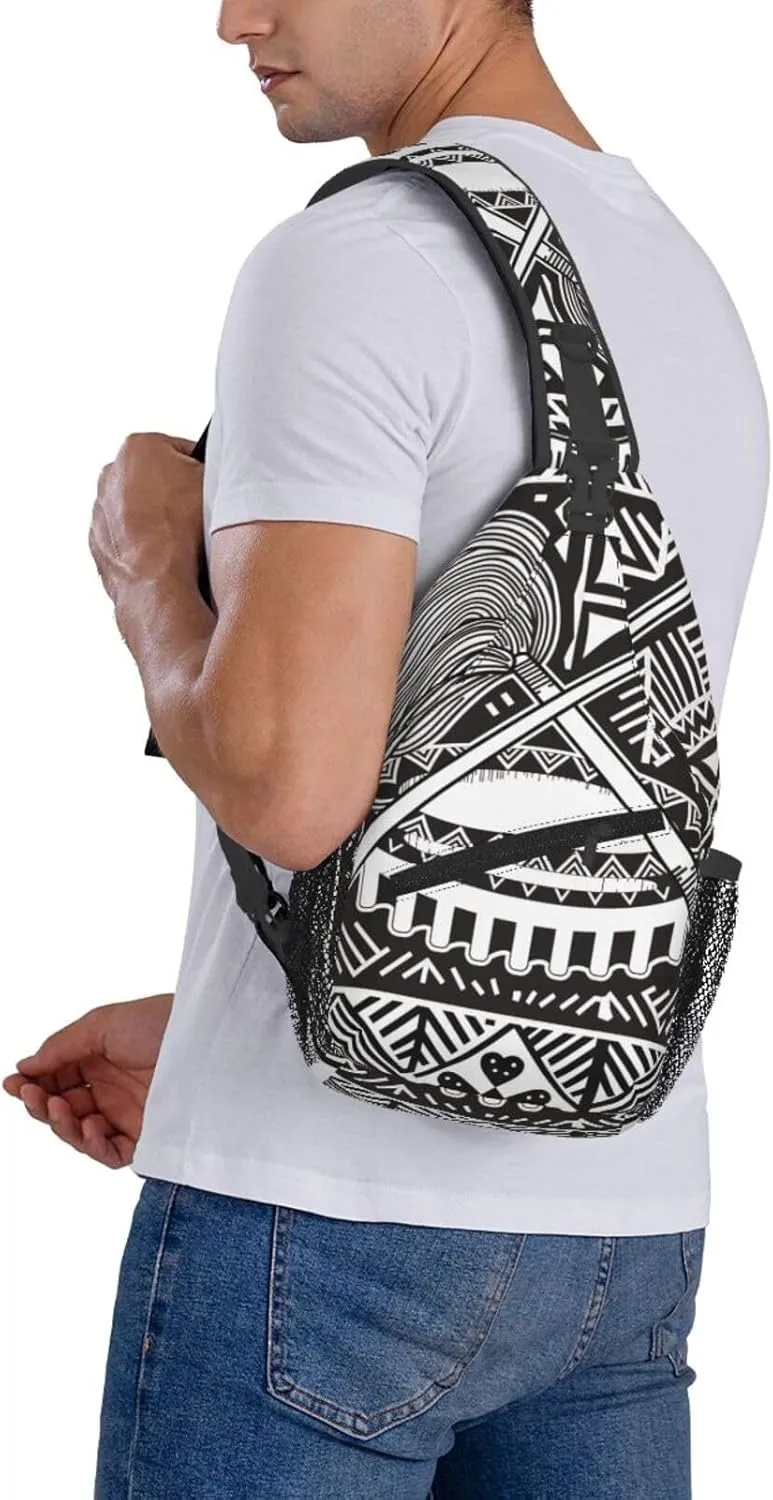 Samoa Flag Crossbody Sling Backpack, Sling Bag Travel Hiking Chest Bag Unisex Daypack
