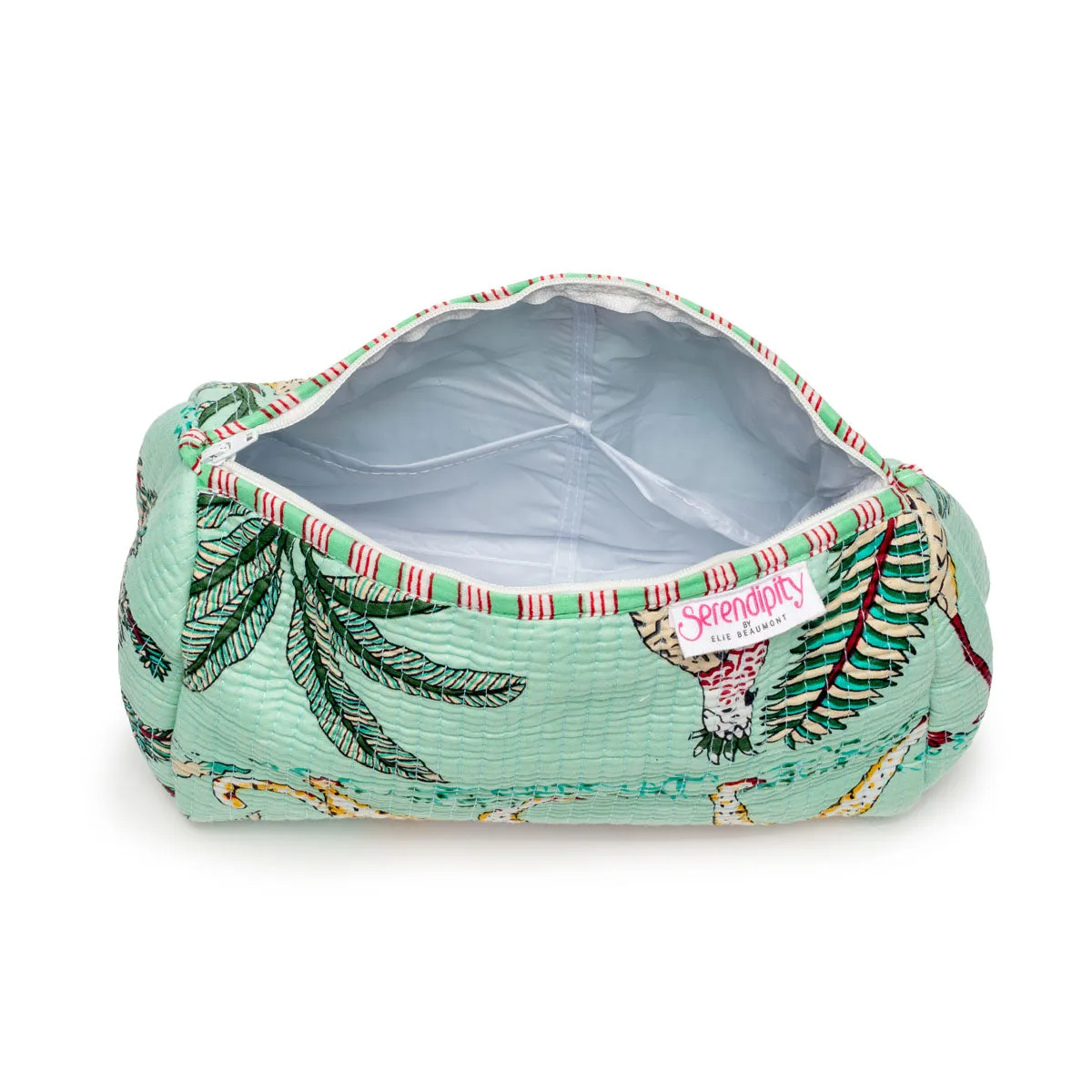 Serendipity Cotton Cosmetic Bag Set - Mint Jungle