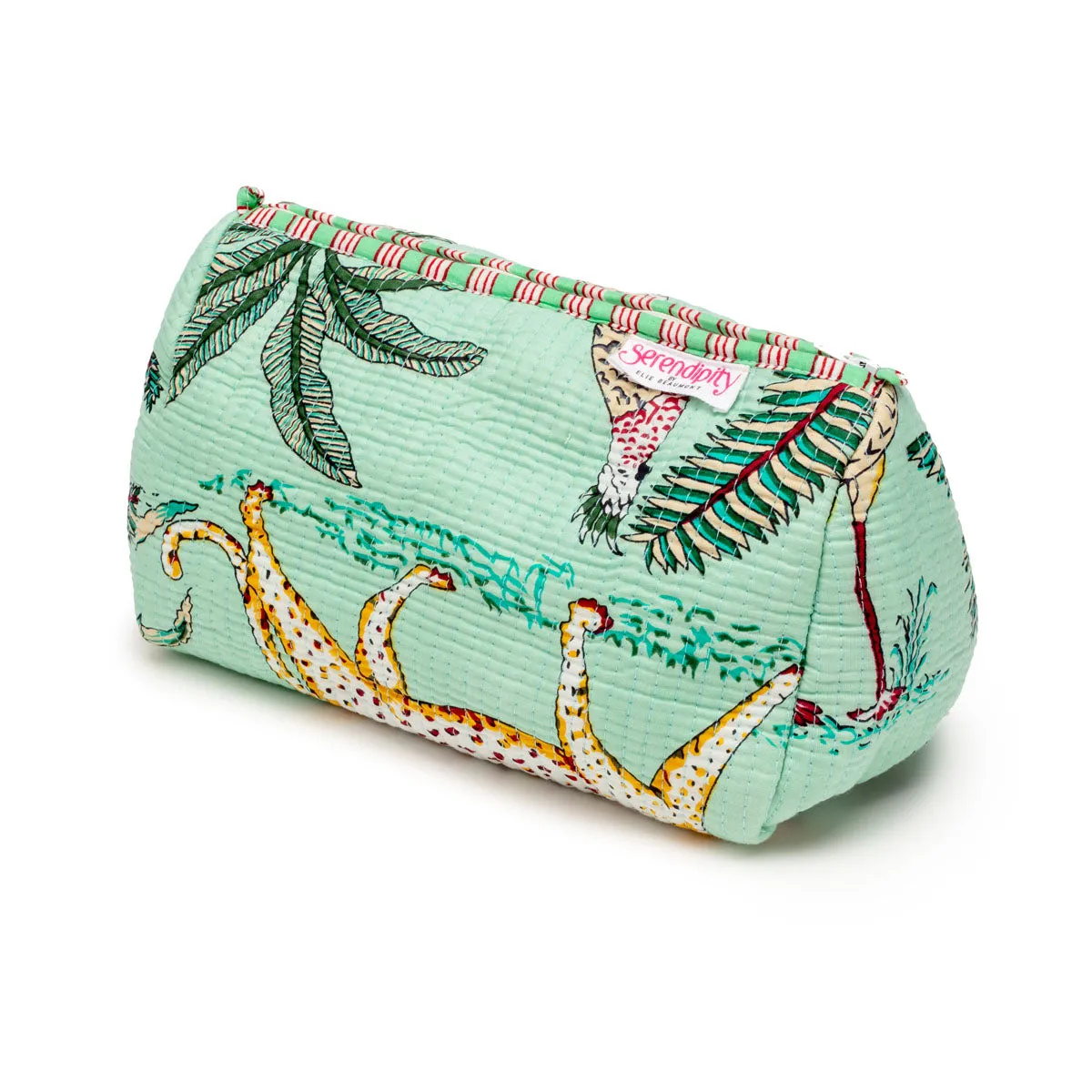 Serendipity Cotton Cosmetic Bag Set - Mint Jungle