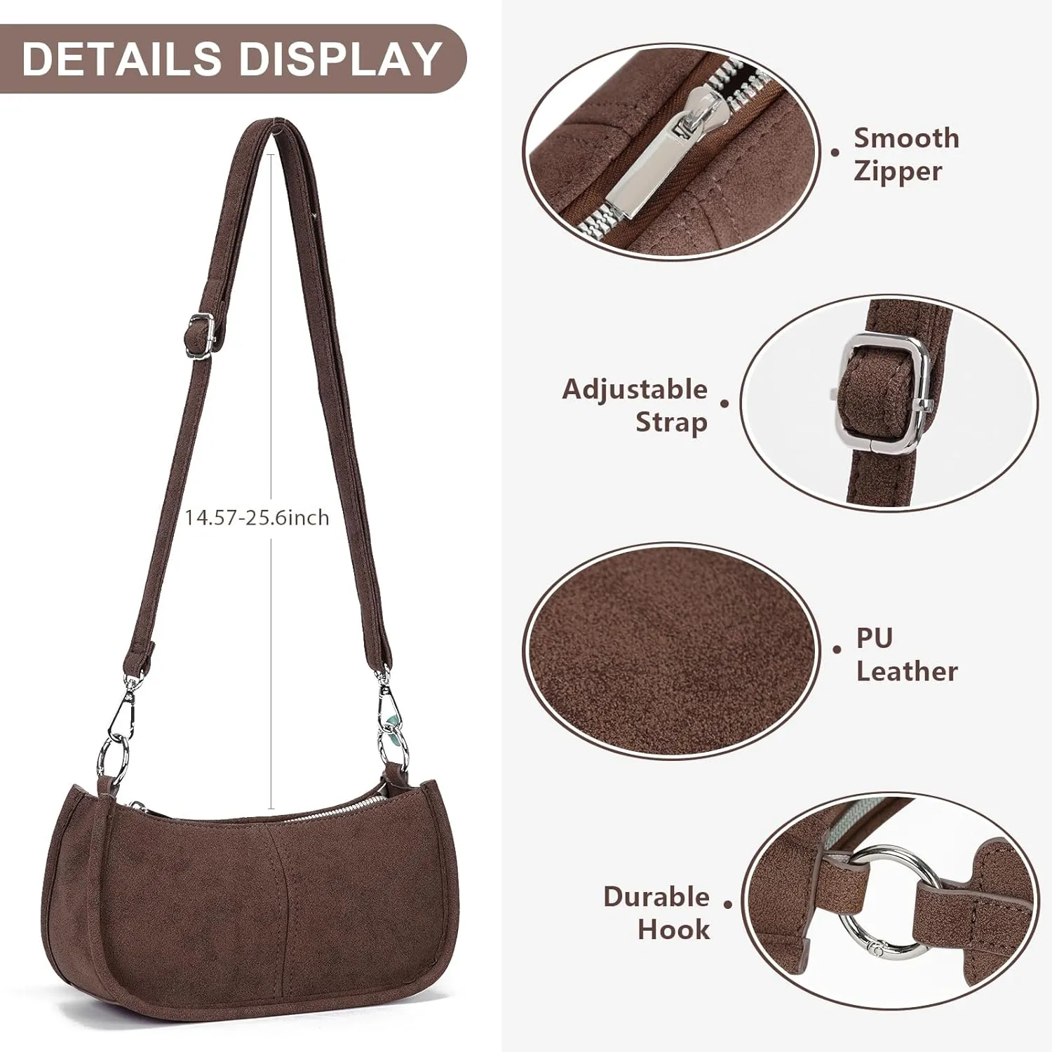 Shoulder Bags for Women Y2k Purse and Handbags Retro Studded Crossbody Bag Small Shoulder Purse Leather Hobo Handbag