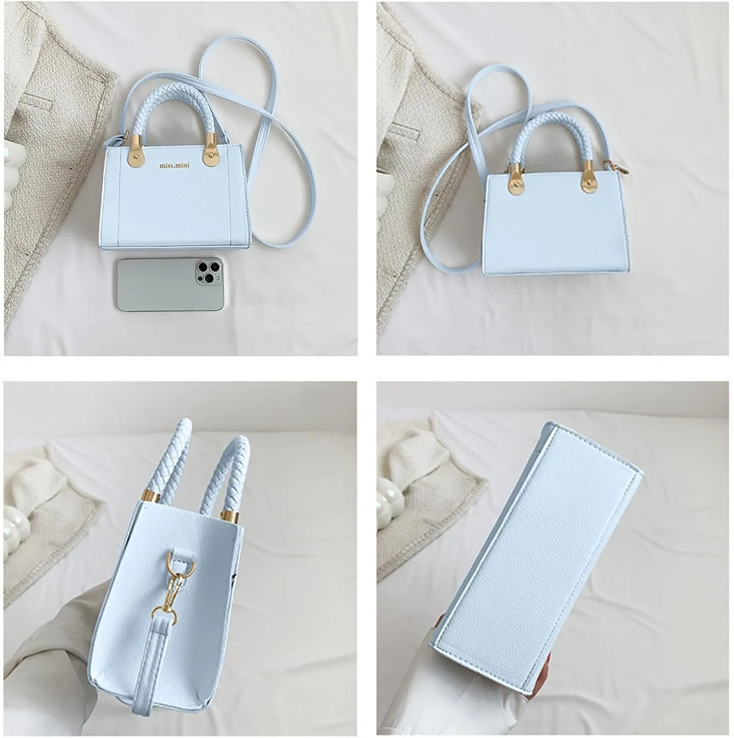 Simplicity Tote Bag for Women,Small Crossbody Bags for Women with Woven Handle Suitable For Party, Work, Leisure