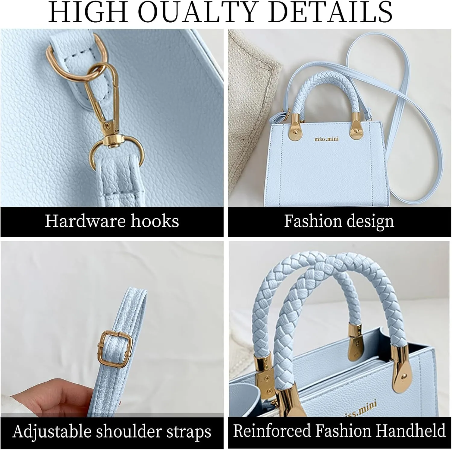 Simplicity Tote Bag for Women,Small Crossbody Bags for Women with Woven Handle Suitable For Party, Work, Leisure