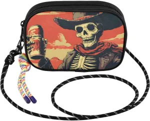 Skeleton Soda Funny Cowboy Crossbody Bags for Women Cell Phone Purses Women's Shoulder Handbags Wallet Purse with Adjustable Strap