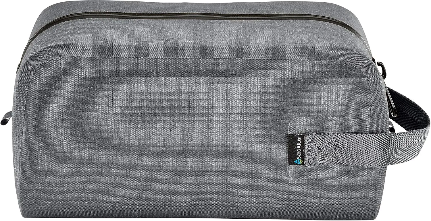 Skog Å Kust DoppSåk Waterproof & Leak-Proof Travel Toiletry Bag | Large, Charcoal Grey