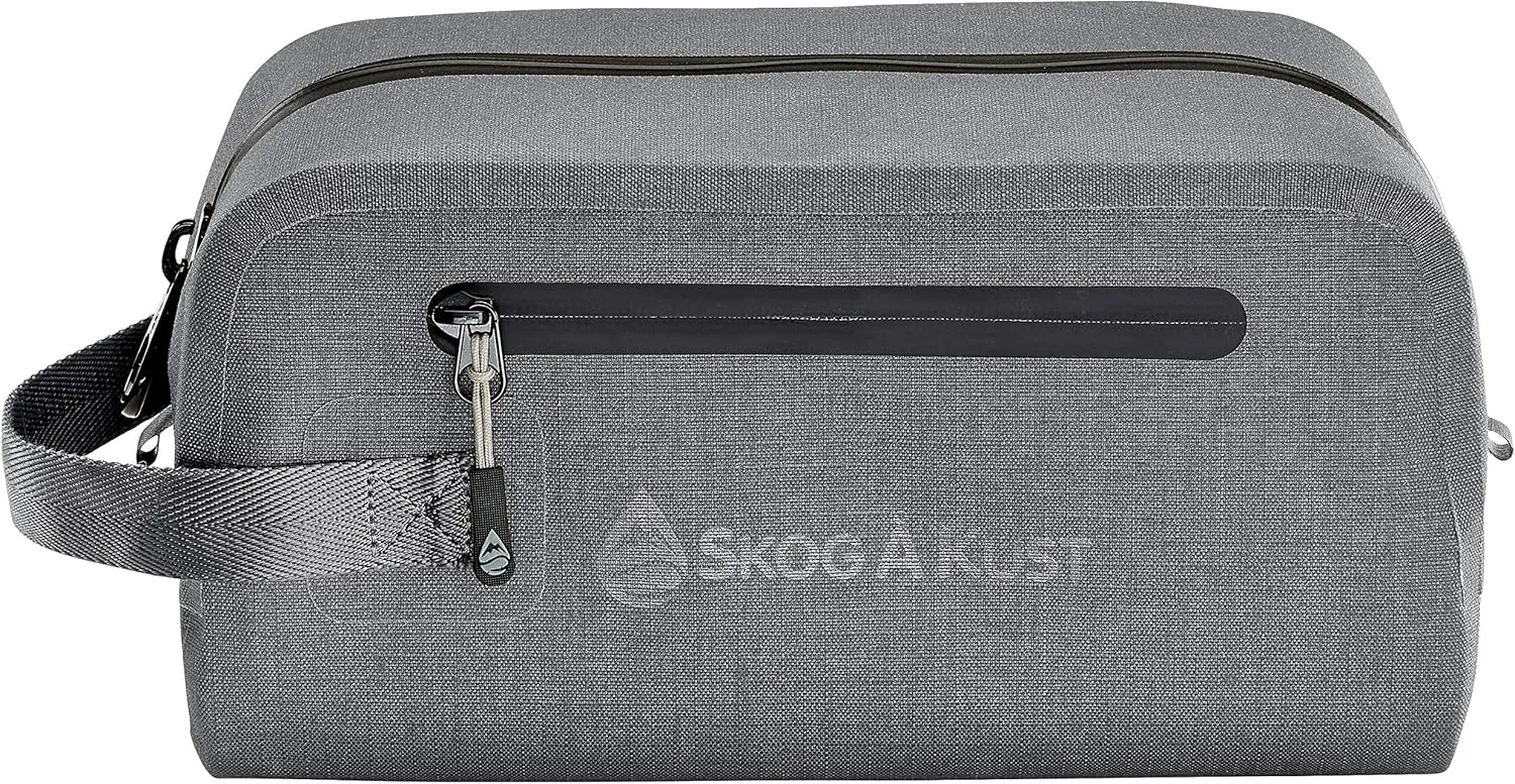Skog Å Kust DoppSåk Waterproof & Leak-Proof Travel Toiletry Bag | Large, Charcoal Grey