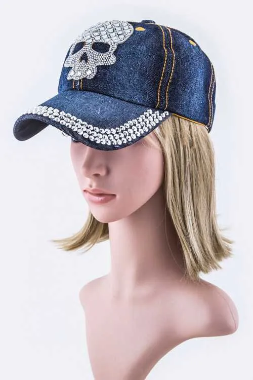 Skull Embellished Cap