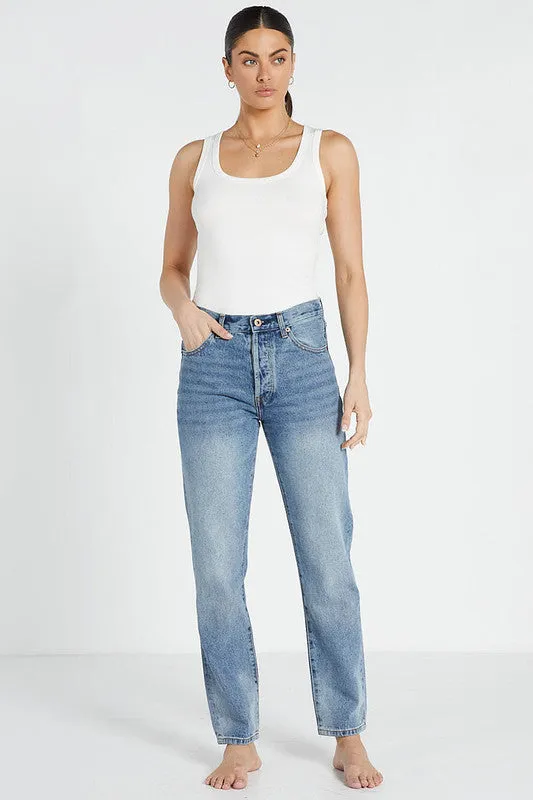 Slim Mum Jean Vintage Blue