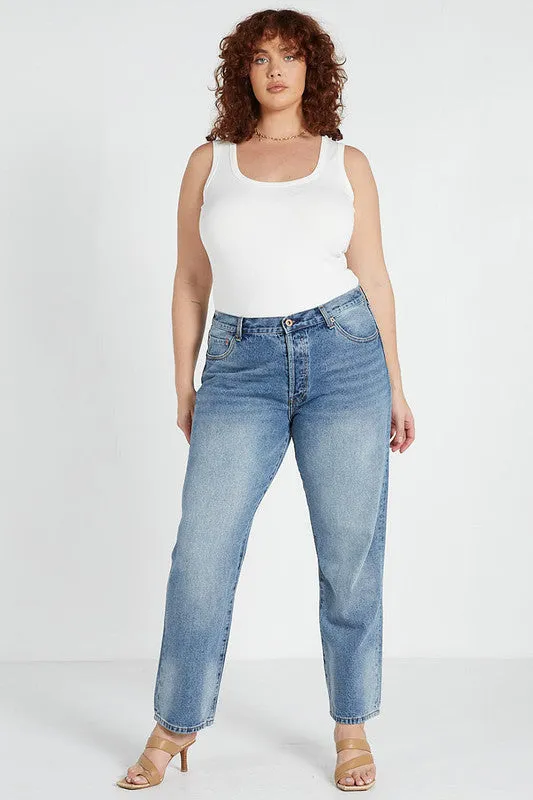 Slim Mum Jean Vintage Blue