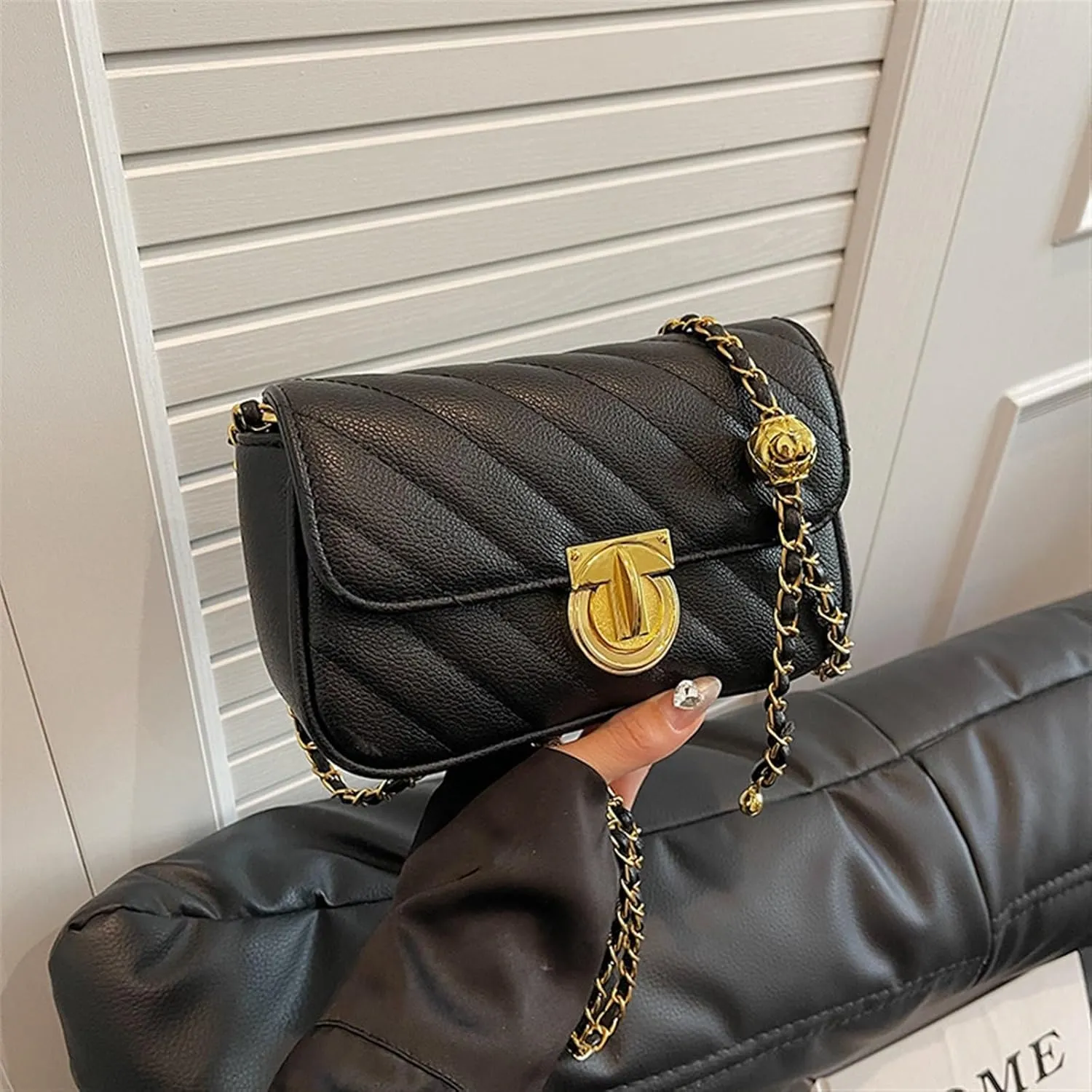 Small Bag Women's Rhombic Crossbody Bag Texture Niche Bag