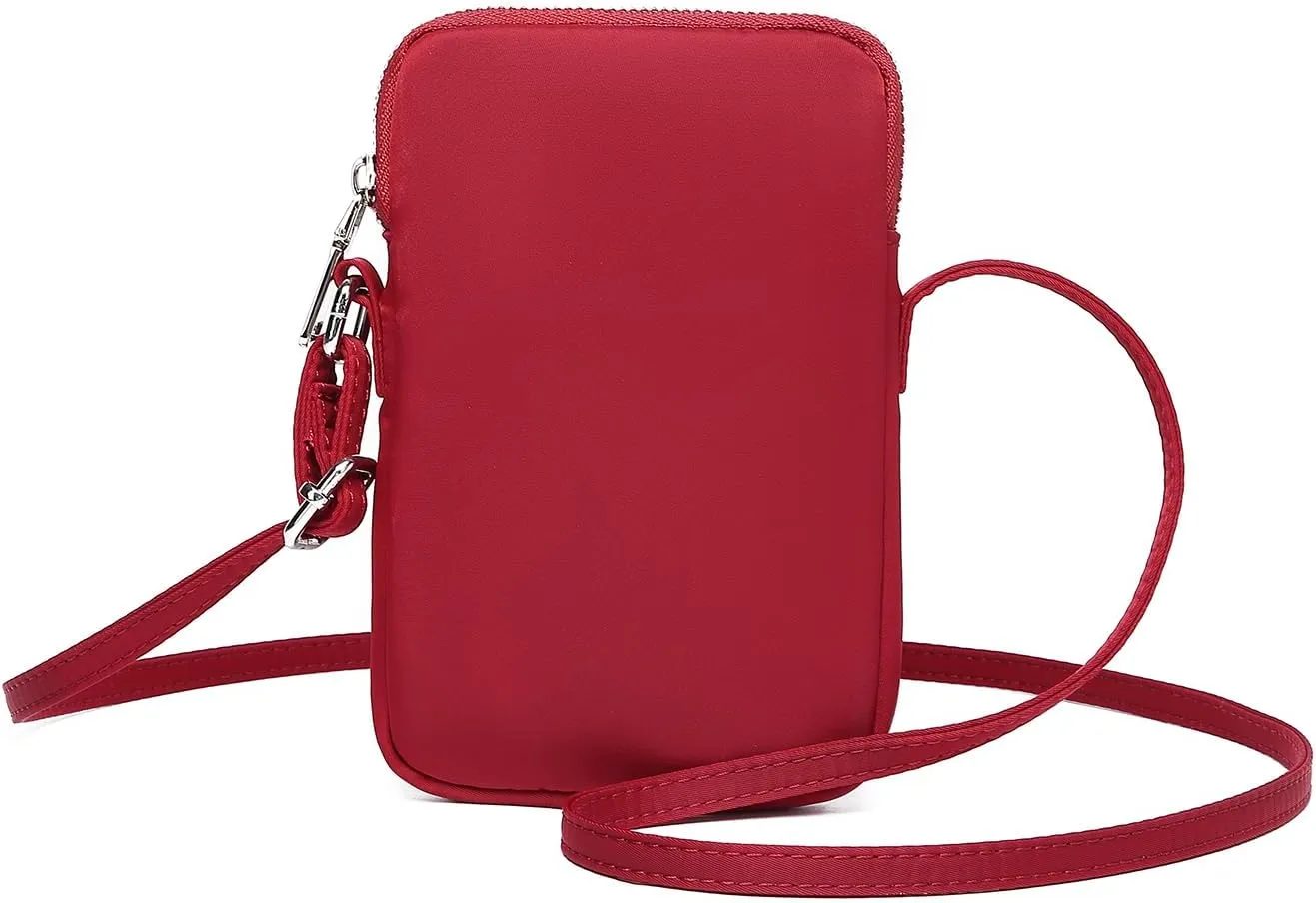 Small Crossbody Purse Zipper Cell Phone Bag Mini Shoulder Purse Wallet Smart Phone Wallet with Credit Card Solts