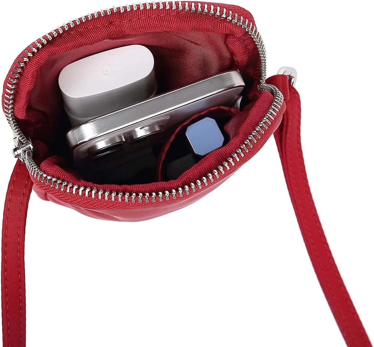 Small Crossbody Purse Zipper Cell Phone Bag Mini Shoulder Purse Wallet Smart Phone Wallet with Credit Card Solts