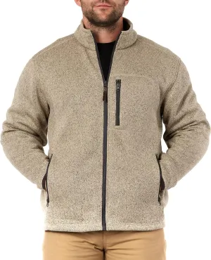 Smith's Workwear Men's Sherpa Lined Sweater Fleece Jacket