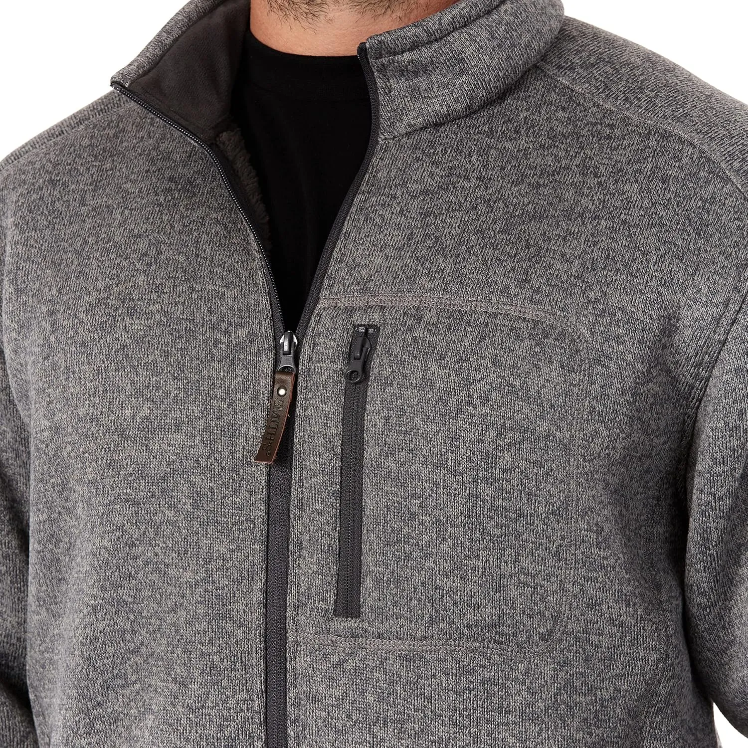 Smith's Workwear Men's Sherpa Lined Sweater Fleece Jacket