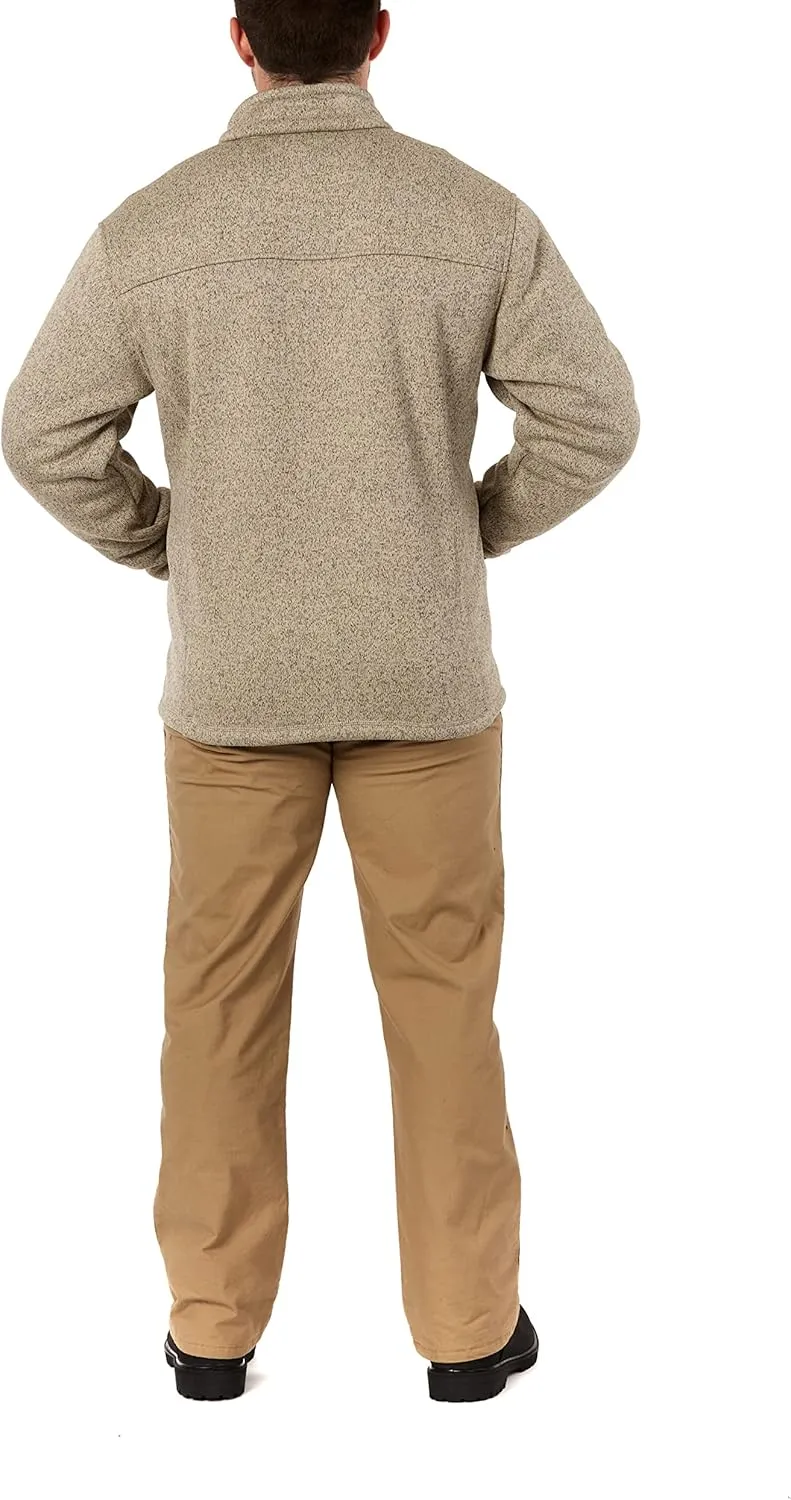 Smith's Workwear Men's Sherpa Lined Sweater Fleece Jacket