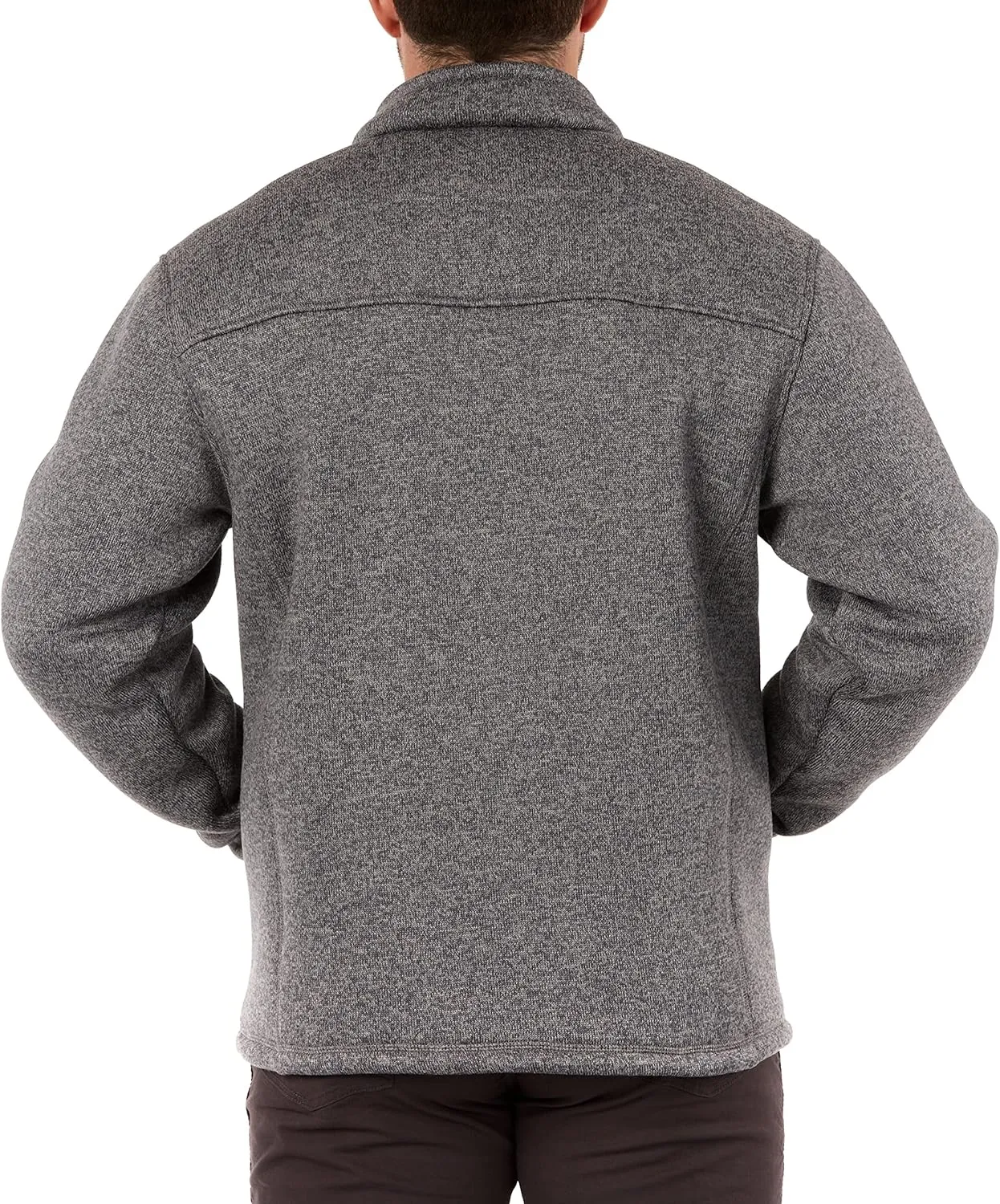 Smith's Workwear Men's Sherpa Lined Sweater Fleece Jacket
