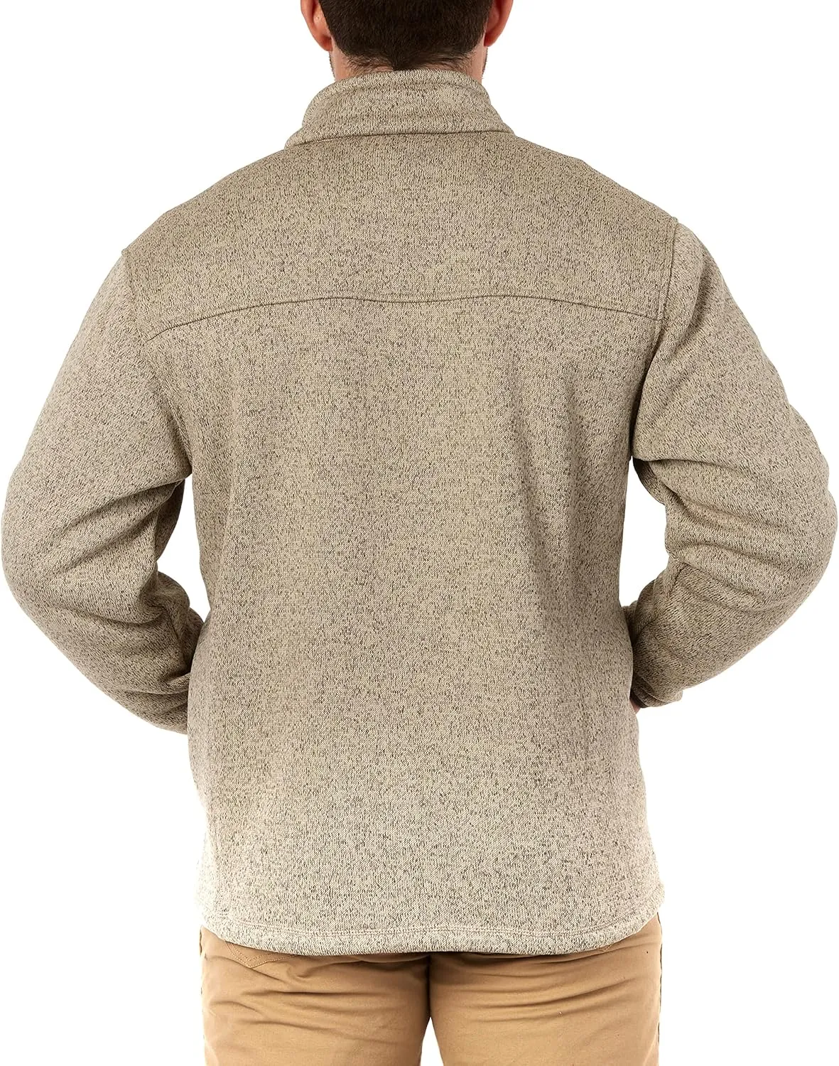 Smith's Workwear Men's Sherpa Lined Sweater Fleece Jacket
