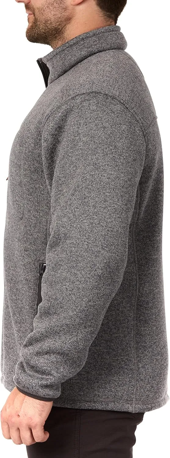 Smith's Workwear Men's Sherpa Lined Sweater Fleece Jacket