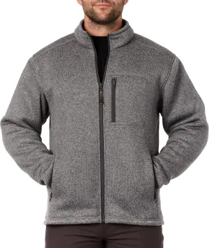 Smith's Workwear Men's Sherpa Lined Sweater Fleece Jacket