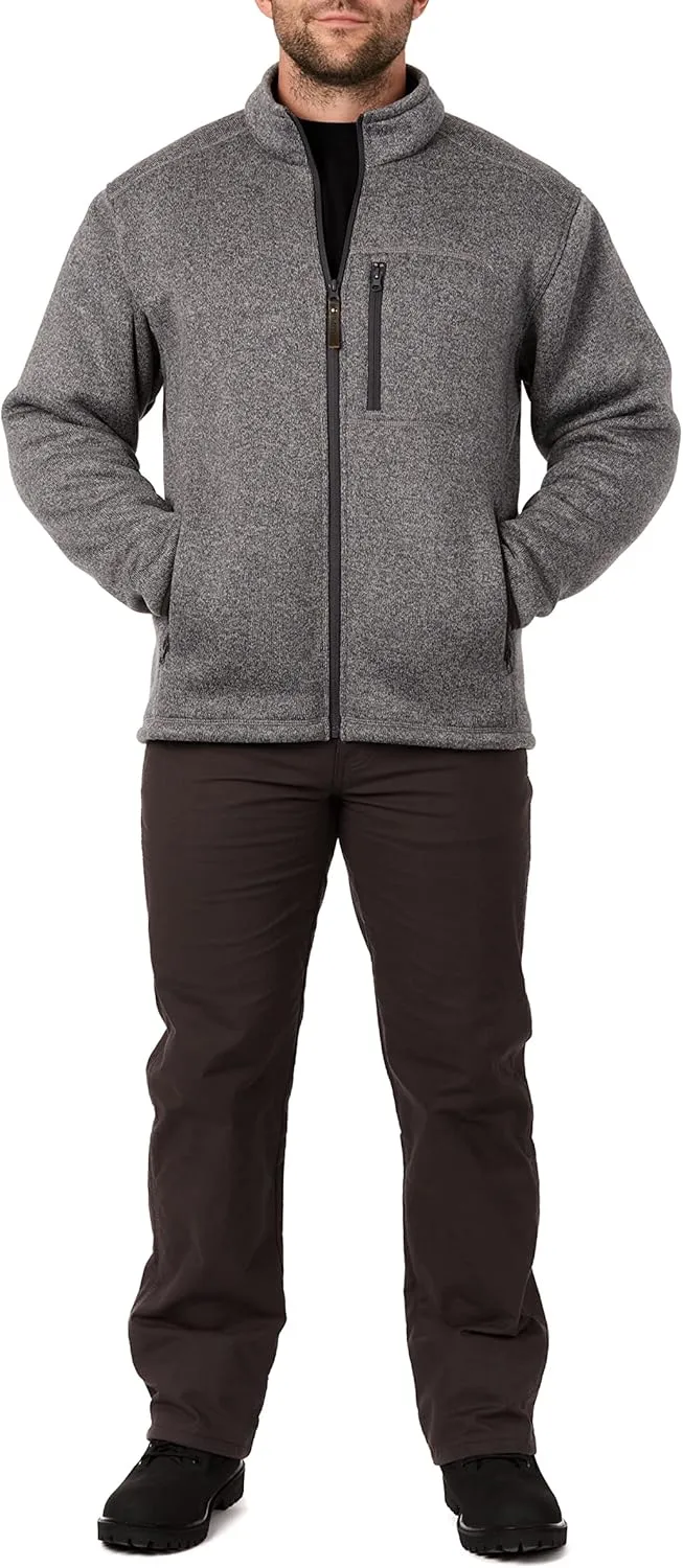 Smith's Workwear Men's Sherpa Lined Sweater Fleece Jacket